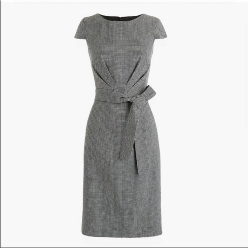 J Crew Houndstooth Sheath Dress Size 8 Tall